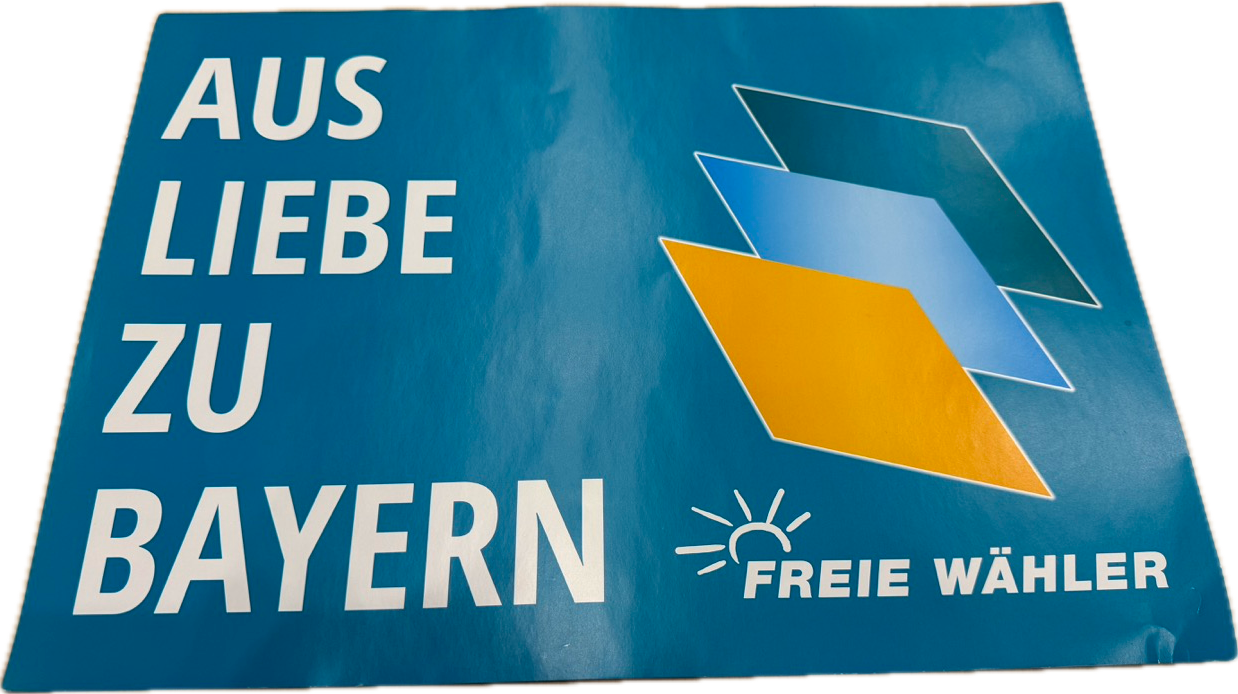 Schild "Aus Liebe zu Bayern" FW